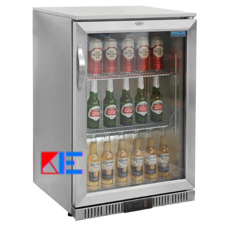 Arrière-bar une porte pivotante Polar Série G inox 138L