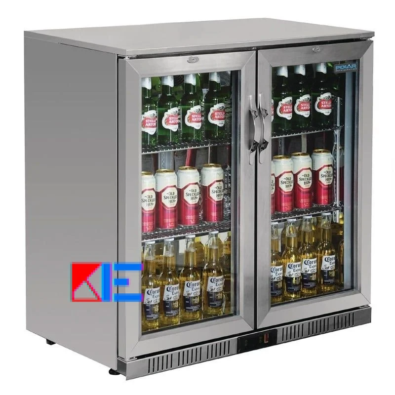 Rear bar two swivel doors Polar Series G stainless steel 208L